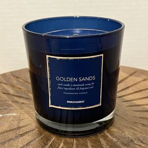 WORLD MARKET GOLDEN SANDS 3 Wick 19 Oz. Hand Poured Candle
